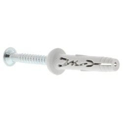 Cheville nylon à frapper Hit-M P avec vis zinguée tête plate