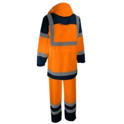 Ensemble de pluie Hi Vi jaune fluo et marine