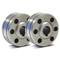 Lot de 2 galets type B - fil plein acier Ø 0.8/1.0 pour Promig