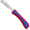 Couteau d'électricien Knipex lame pliante longueur 80 mm en acier inoxydable