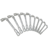 Jeu de 10 clés à pipe débouchées Kstools 6 pans diamètres 8 à 19 mm