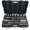 Coffret de douilles 6 pans 3/4 Chrome Plus Kstools diamètre 19 à 50 mm - 21 pièces