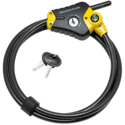 Câble antivol Python 1.80 m Ø10 mm avec cadenas intégré