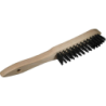 Brosse à main manche bois Lg.295 x 4 rangs x laiton ondulé 0,30