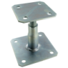 Pied de poteau réglable hauteur 100 à 150 mm platines 100 x 100 mm et 130 x 130 mm APB