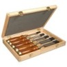 Coffret de 5 ciseaux à bois Stanley avec manche bois largeur 6-10-15-20-25 mm