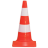 Cône de chantier Taliaplast orange fluorescent avec bande sérigraphiée hauteur 500 mm