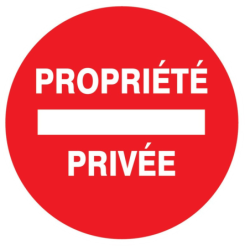 Panneau Propriété privée PS Choc diamètre 300 mm