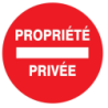 Panneau Propriété privée PS Choc diamètre 300 mm