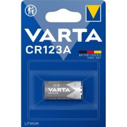Pile lithium pour appareils de sécurité et maison connectée - CR123A Varta - 3V - Longue durée