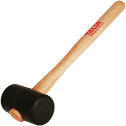 Maillet forme tonneau caoutchouc noir 70 mm