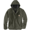 Blouson homme Barlett à capuche 100% coton durable avec doublure chaude Kaki