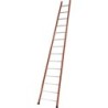 Échelle simple évasée 17 échelons en acier et aluminium Hauteur d'accès 5.82m
