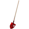Pelle ronde 27cm super légère 1kg avec manche bois 130cm