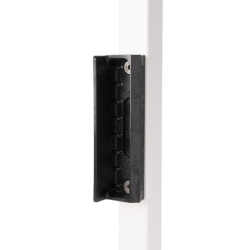 Gâche polyamide Locinox pour portillon de jardin profil carré noir RAL 9005
