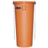 Goulotte orange Dimos avec paire chaînes polyéthylène THPM longueur 1,10m