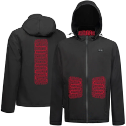 Veste softshell chauffante noire
