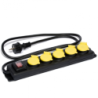 Bloc 5 prises avec clapets et interrupteur câble 1.5 m H07RNF section 3G1.5