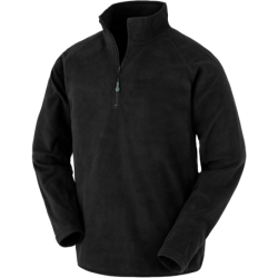 Micropolaire recyclée col zippé noir