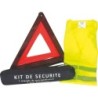 Kit de sécurité gilet jaune et triangle dans trousse zippée