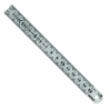 Réglet inox Metrica graduation noire gravée et système Pick Up