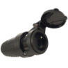 Prise mobile femelle 2P+T 16A / 250V Ceba clapet NF