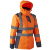 Parka haute visibilité femme HORA Coverguard Orange HV et Navy