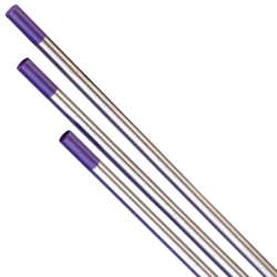 Électrode tungstène E3 (Terres Rares) Ø 3,2 mm - Bout Lilas/Violet - lot de 10