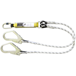 Longe double avec absorbeur d'énergie Levac diamètre 12 mm longueur 1.5 m