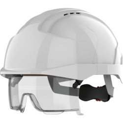 Casque de sécurité EVO micro visière ventilé avec sur lunette intégrée, anti-buée, anti-rayure