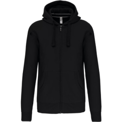 Sweat-shirt zippé capuche homme Kariban K454 coloris Noir