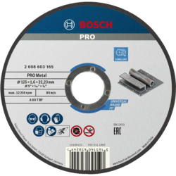Disque à tronçonner Ø125x1.6mm pour métal