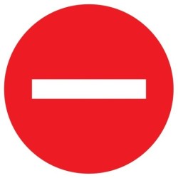 Panneau d'interdiction sens interdit Ø420 mm