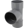 Culotte coudée à 87°30 femelle-femelle en PVC gris à coller pour évacuation d'eau