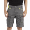 Bermuda de travail multipoches Fibreflex Gris et Fluo Jaune