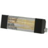 Chauffage infrarouge halogène à quartz puissance 1500 W 230V carroserie acier laqué noir