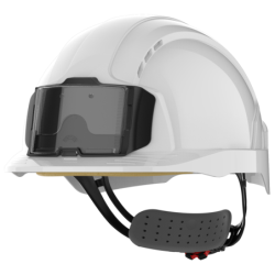 Casque de chantier Evolite® JSP ventilé porte-badge blanc