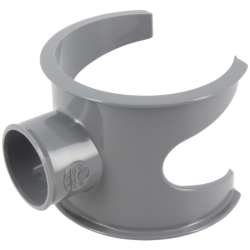 Selle à 90° Mâle/Femelle en PVC gris à coller pour extension du réseau
