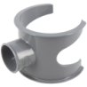 Selle à 90° Mâle/Femelle en PVC gris à coller pour extension du réseau
