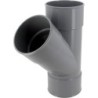 Culotte Té Y femelle-femelle en PVC gris à coller pour évacuation d'eau