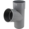 Culotte coudée à 67°30 mâle-femelle en PVC gris à coller pour évacuation d'eau