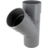 Culotte coudée à 45° mâle-femelle en PVC gris à coller pour évacuation d'eau