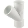 Culotte coudée à 45° femelle-femelle en PVC blanc à coller pour évacuation d'eau