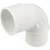 Coude 87°30 mâle-femelle en PVC blanc à coller pour évacuation d'eau