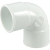 Coude 87°30 femelle-femelle en PVC blanc à coller pour évacuation d'eau