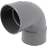 Coude 87°30 femelle-femelle en PVC gris à coller pour évacuation d'eau