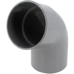 Coude 67°30 mâle-femelle en PVC gris à coller pour évacuation d'eau