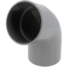 Coude 67°30 mâle-femelle en PVC gris à coller pour évacuation d'eau
