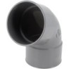 Coude 67°30 femelle-femelle en PVC gris à coller pour évacuation d'eau