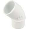 Coude 45° mâle-femelle en PVC blanc à coller pour évacuation d'eau
